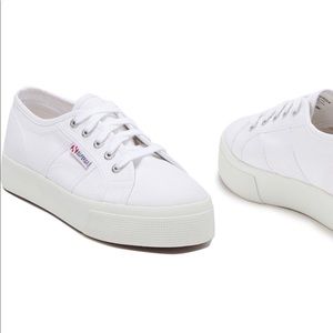 White Superga Platform sneakers